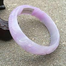 Load image into Gallery viewer, 10% OFF- 57/58/59mm Certified Natural Lavender Jadeite Emerald A*Jade HandCarved Dragon Bracelet Bangle HA3935 with Gift Box