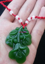 Load image into Gallery viewer, Certified Natural Green Hetain Jade HandCarved Flower Pendant
