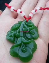Load image into Gallery viewer, Certified Natural Green Hetain Jade HandCarved Flower Pendant