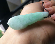 Load image into Gallery viewer, 10% OFF on Sale- Certified Natural Icy Green Jadeite Emerald Jade Orchid Pendant "Grade A"