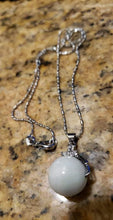Load image into Gallery viewer, 10% OFF- Certified Natural Ice Jadeite Emerald A Jade Handcrafted Bead Pendant-Silver Necklace