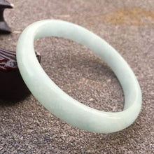 Load image into Gallery viewer, 10% OFF- 56/57/58mm Certified Natural Lavender Jadeite Emerald A*Jade HandCarved Bracelet Bangle GX367