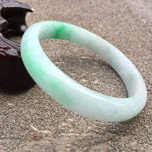 Load image into Gallery viewer, 10% OFF- 55/56/57mm Certified Natural Jadeite Emerald A*Jade HandCarved Bracelet Bangle GX622