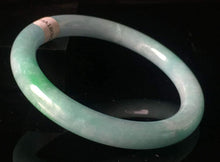 Load image into Gallery viewer, 10% OFF- 53/54/55mm Certified Natural Jadeite Emerald A*Jade HandCarved Round Bracelet Bangle GX321/HA2085