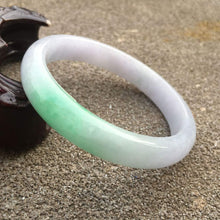 Load image into Gallery viewer, 10% OFF- 55/56/57mm Certified Natural Jadeite Emerald A*Jade HandCarved Bracelet Bangle GX455/x2099