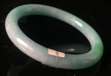 Load image into Gallery viewer, 10% OFF- 53/54/55mm Certified Natural Jadeite Emerald A*Jade HandCarved Round Bracelet Bangle GX321/HA2085