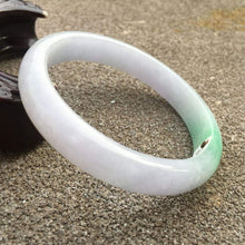 Load image into Gallery viewer, 10% OFF- 55/56/57mm Certified Natural Jadeite Emerald A*Jade HandCarved Bracelet Bangle GX455/x2099