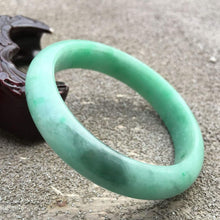 Load image into Gallery viewer, 10% OFF- 56/57/58mm Certified Natural Jadeite Emerald A*Jade HandCarved Bracelet Bangle GX620