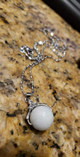 Load image into Gallery viewer, 10% OFF- Certified Natural Ice Jadeite Emerald A Jade Handcrafted Bead Pendant-Silver Necklace