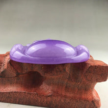 Load image into Gallery viewer, Certified Natural Icy Purple Jadeite Emerald A*Jade HandCarved Tablet Buddha 佛 Pendant A1940 with Gift Box