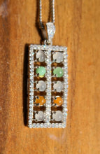 Load image into Gallery viewer, 10% OFF- Certified Natural Multi-Color Icy Jadeite Emerald A*Jade Bead Pendant-925 Sterling Silver Necklace