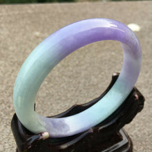 Load image into Gallery viewer, 53-55mm Certified Natural Lavender Jadeite Emerald A Jade Carved Bracelet Bangle x4011 with Gift Box