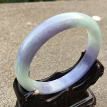 Load image into Gallery viewer, 53-55mm Certified Natural Lavender Jadeite Emerald A Jade Carved Bracelet Bangle x4011 with Gift Box
