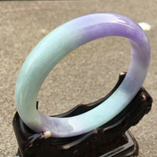 Load image into Gallery viewer, 53-55mm Certified Natural Lavender Jadeite Emerald A Jade Carved Bracelet Bangle x4011 with Gift Box