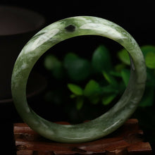 Load image into Gallery viewer, 10% OFF- 58/59/60mm Certified Natural Emerald Xiu A*Jade HandCarved Bangle VV4787