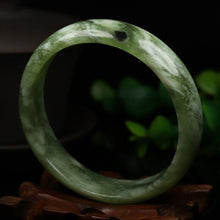 Load image into Gallery viewer, 10% OFF- 58/59/60mm Certified Natural Emerald Xiu A*Jade HandCarved Bangle VV4787