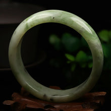 Load image into Gallery viewer, 10% OFF- 57/58/59mm Certified Natural Emerald Xiu A*Jade HandCarved Bangle VV4757
