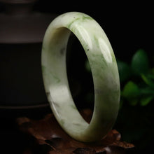 Load image into Gallery viewer, 10% OFF- 57/58/59mm Certified Natural Emerald Xiu A*Jade HandCarved Bangle VV4757