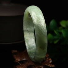 Load image into Gallery viewer, 10% OFF- 57/58/59mm Certified Natural Emerald Xiu A*Jade HandCarved Bangle VV4762