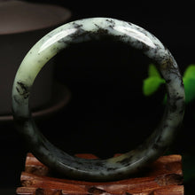 Load image into Gallery viewer, 10% OFF- 58/59/60mm Certified Natural Emerald Xiu Jade*A Handcarved Bangle VV4906