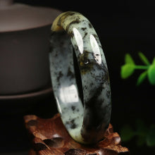 Load image into Gallery viewer, 10% OFF- 58/59/60mm Certified Natural Emerald Xiu Jade*A Handcarved Bangle VV4906