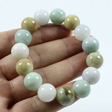 Load image into Gallery viewer, 55-62mm Certified Natural Jadeite Emerald A Jade Stretchy-Bracelet X0669 with Gift Box