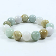 Load image into Gallery viewer, 55-62mm Certified Natural Jadeite Emerald A Jade Stretchy-Bracelet X0669 with Gift Box
