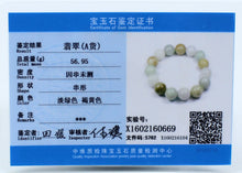 Load image into Gallery viewer, 55-62mm Certified Natural Jadeite Emerald A Jade Stretchy-Bracelet X0669 with Gift Box