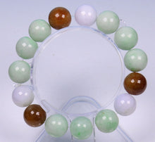 Load image into Gallery viewer, 55-62mm Certified Natural Jadeite Emerald A Jade Stretchy-Bracelet N0071 with Gift Box