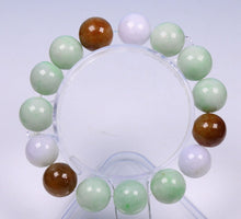 Load image into Gallery viewer, 55-62mm Certified Natural Jadeite Emerald A Jade Stretchy-Bracelet N0071 with Gift Box
