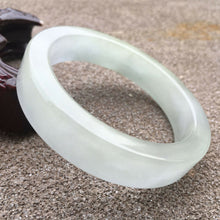 Load image into Gallery viewer, 10% OFF- 56/57/58mm Certified Natural Lavender Jadeite Emerald A Jade HandCarved Bracelet Bangle GX492