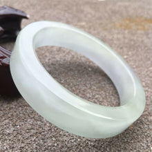 Load image into Gallery viewer, 10% OFF- 56/57/58mm Certified Natural Lavender Jadeite Emerald A Jade HandCarved Bracelet Bangle GX492