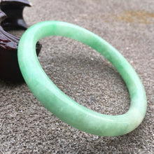 Load image into Gallery viewer, 10% OFF- 57/58/59mm Certified Natural Lavender Jadeite Emerald A Jade HandCarved Round Bracelet Bangle GX496