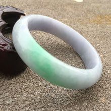 Load image into Gallery viewer, 55/56/57mm Certified Natural Lavender Jadeite Emerald A Jade HandCarved Bracelet Bangle GX513