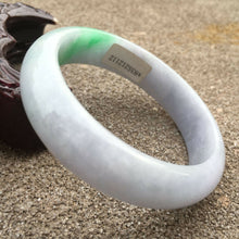 Load image into Gallery viewer, 55/56/57mm Certified Natural Lavender Jadeite Emerald A Jade HandCarved Bracelet Bangle GX513