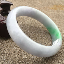 Load image into Gallery viewer, 55/56/57mm Certified Natural Lavender Jadeite Emerald A Jade HandCarved Bracelet Bangle GX513