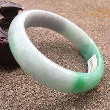 Load image into Gallery viewer, 55/56/57mm Certified Natural Lavender Jadeite Emerald A Jade HandCarved Bracelet Bangle GX512