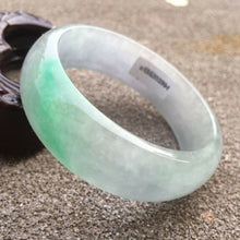 Load image into Gallery viewer, 55/56/57mm Certified Natural Lavender Jadeite Emerald A Jade HandCarved Bracelet Bangle GX463