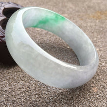 Load image into Gallery viewer, 55/56/57mm Certified Natural Lavender Jadeite Emerald A Jade HandCarved Bracelet Bangle GX463