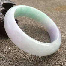 Load image into Gallery viewer, 54/55/56mm Certified Natural Lavender Jadeite Emerald A Jade HandCarved Bracelet Bangle GX461