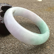 Load image into Gallery viewer, 54/55/56mm Certified Natural Lavender Jadeite Emerald A Jade HandCarved Bracelet Bangle GX461
