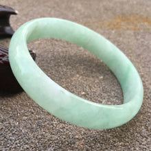 Load image into Gallery viewer, 63/64/65mm Certified Natural Lavender Jadeite Emerald A Jade HandCarved Bracelet Bangle GX376