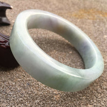 Load image into Gallery viewer, 57/58/59mm Certified Natural Lavender Jadeite Emerald A Jade HandCarved Bracelet Bangle GX342