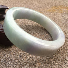 Load image into Gallery viewer, 57/58/59mm Certified Natural Lavender Jadeite Emerald A Jade HandCarved Bracelet Bangle GX342