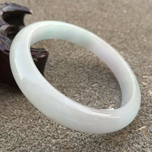 Load image into Gallery viewer, 10% OFF- 57/58/59mm Certified Natural Lavender Jadeite Emerald A Jade HandCarved Bracelet Bangle GX193