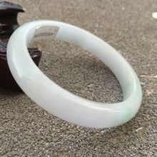 Load image into Gallery viewer, 10% OFF- 57/58/59mm Certified Natural Lavender Jadeite Emerald A Jade HandCarved Bracelet Bangle GX193