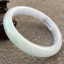 Load image into Gallery viewer, 10% OFF- 57/58/59mm Certified Natural Lavender Jadeite Emerald A Jade HandCarved Bracelet Bangle GX193