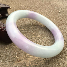Load image into Gallery viewer, 10% OFF- 58/59/60mm Certified Natural Lavender Jadeite Emerald A Jade HandCarved Round Bracelet Bangle GX606