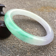 Load image into Gallery viewer, 10% OFF- 58/59/60mm Certified Natural Lavender Jadeite Emerald A Jade HandCarved Round Bracelet Bangle GX349