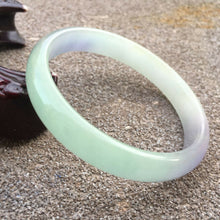 Load image into Gallery viewer, 10% OFF- 55/56/57mm Certified Natural Lavender Jadeite Emerald A Jade HandCarved Bracelet Bangle GX341
